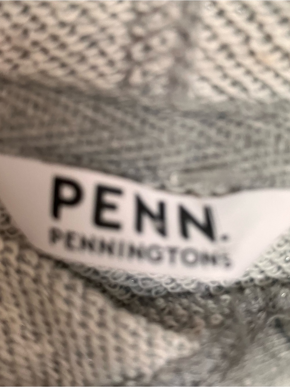 Penningtons Light Gray Hoodie  xl subtle sparkle boxy comfy minimalist - Picture 2 of 8